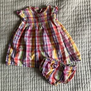 Ralph Lauren Smocked Dress & Bloomers, size 6-9m